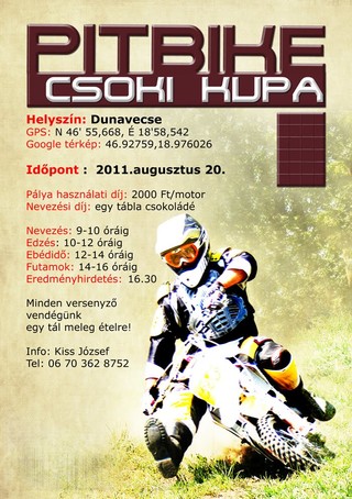 Pitbike Csoki kupa Dunavecsén