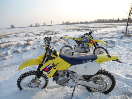 Motorozás télen DRZ - vel.