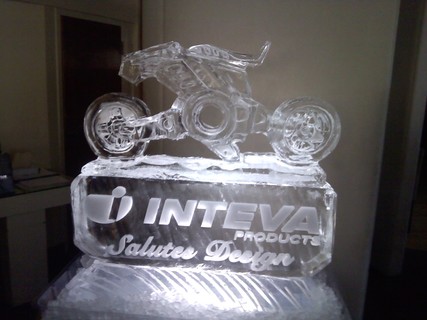 Ice sculpture motorbike xD