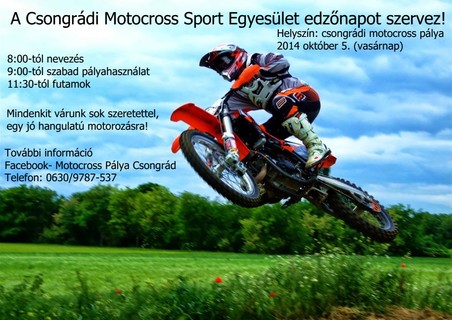 Motocross edzőnap Csongrád