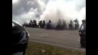 World Record Motorcycle Burn Out