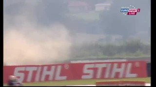 British Superbike crash