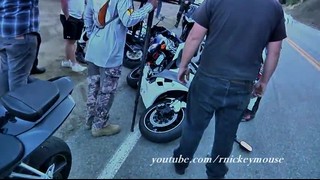R6 Crashes into Parked Motorcycles
